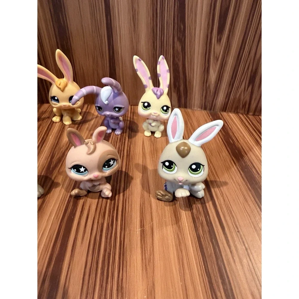 Littlest Pet Shop LPS Lot of 9 Rabbits Bunnies Hasbro Mixed Authentic Figures